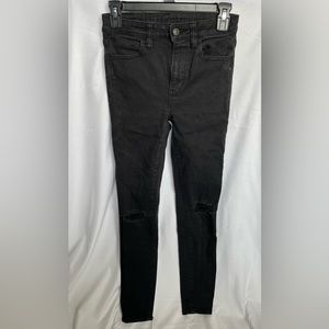 American Eagle Super Hi Rise Distressed Jeggings